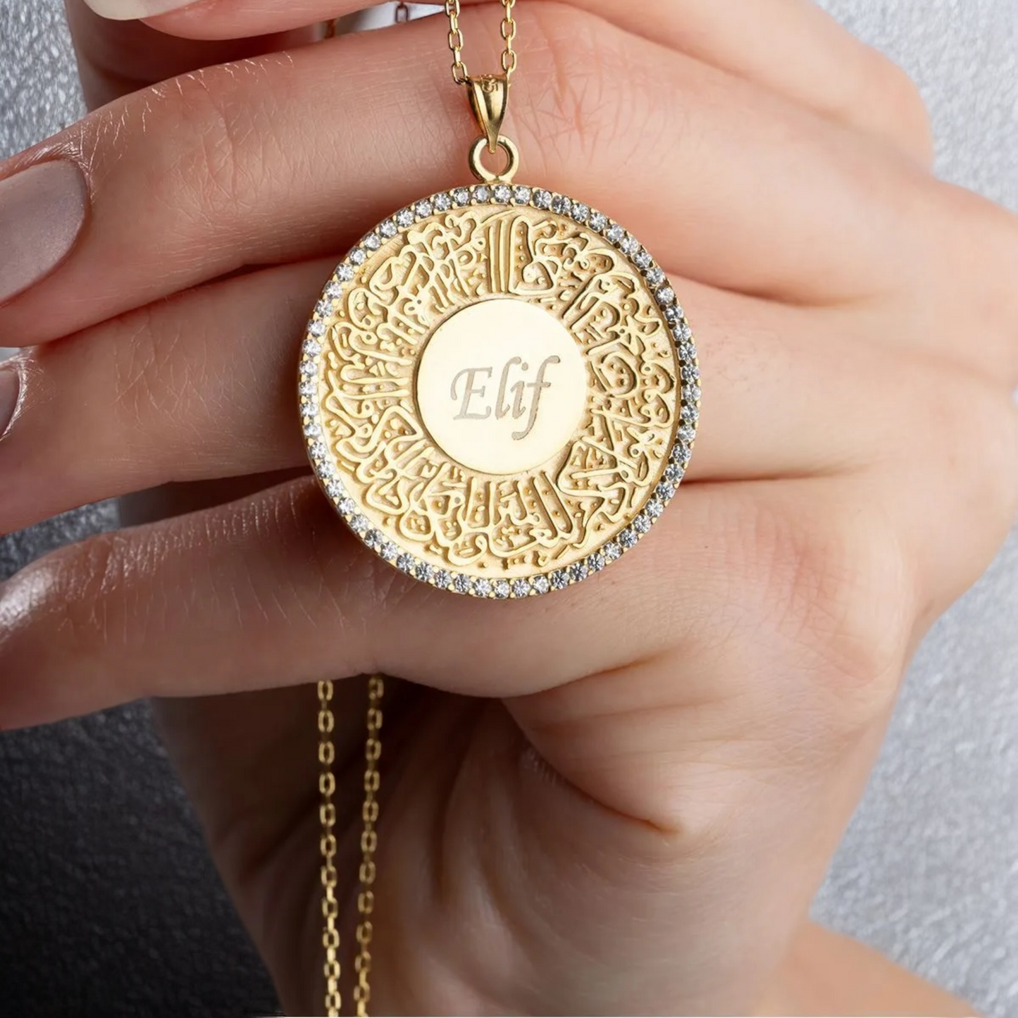 925er Sterlingsilber Personalisierte Nazar-Dua-Halskette