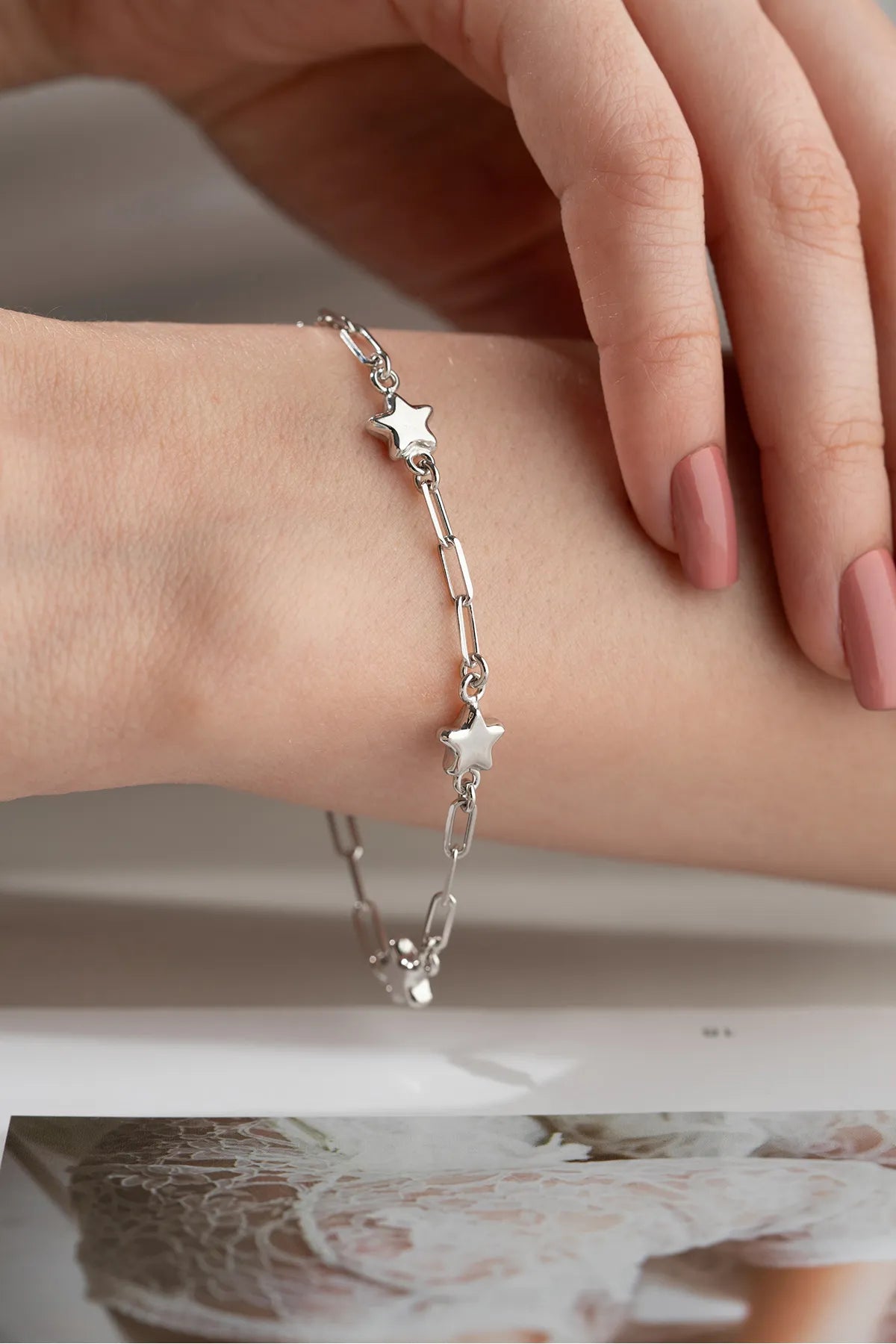 925 Ayar Gümüş Yıldız Bileklik