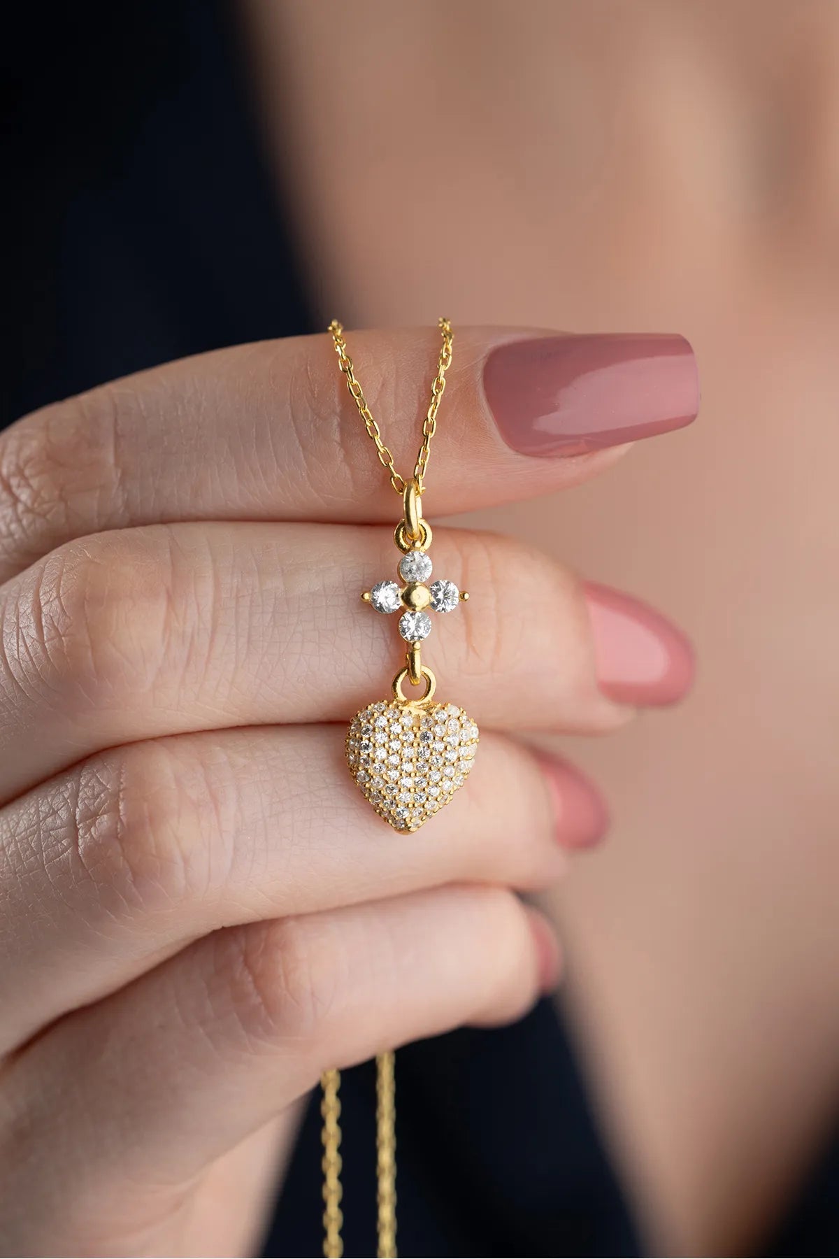 925 Ayar Gümüş Kalp Kolye