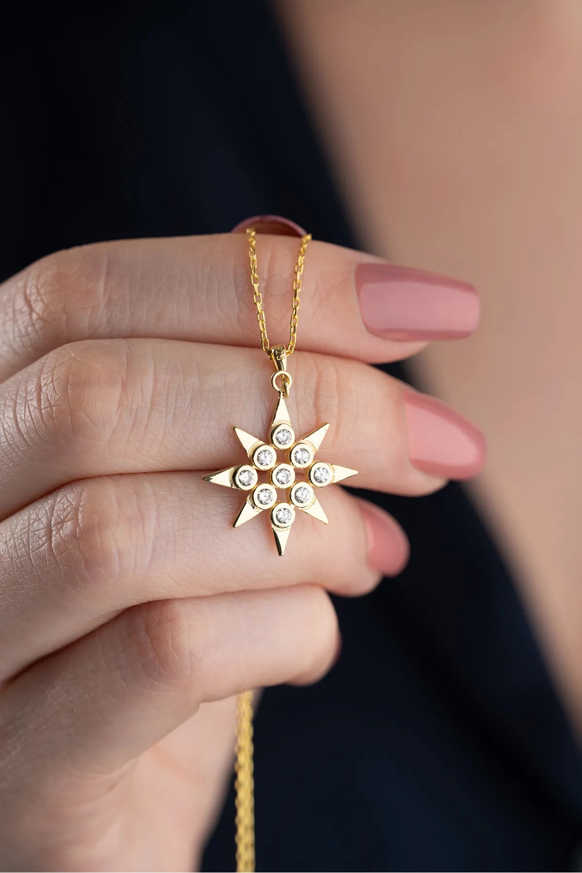 925 Ayar Gümüş Yıldız Kolye