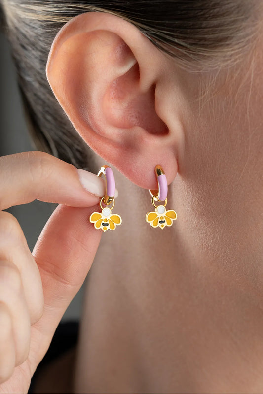 925 Ayar Gümüş Bal Arısı Çocuk Küpesi