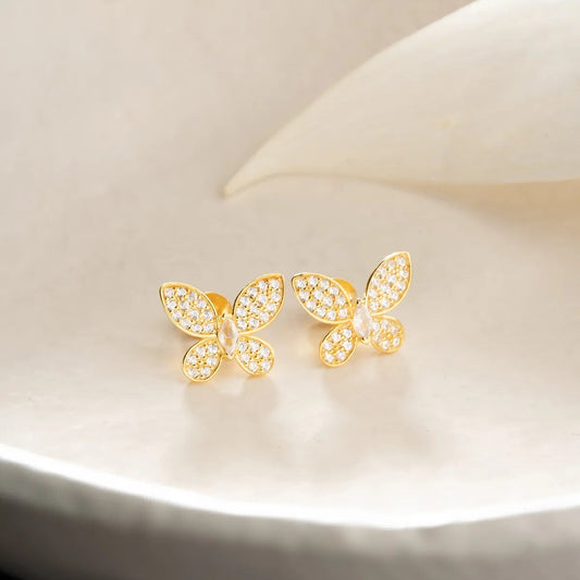 925 Ayar Gümüş Kelebek Küpe