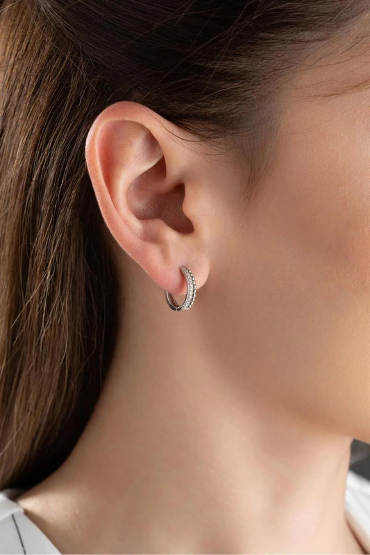 925 Ayar Halka Gümüş Küpe