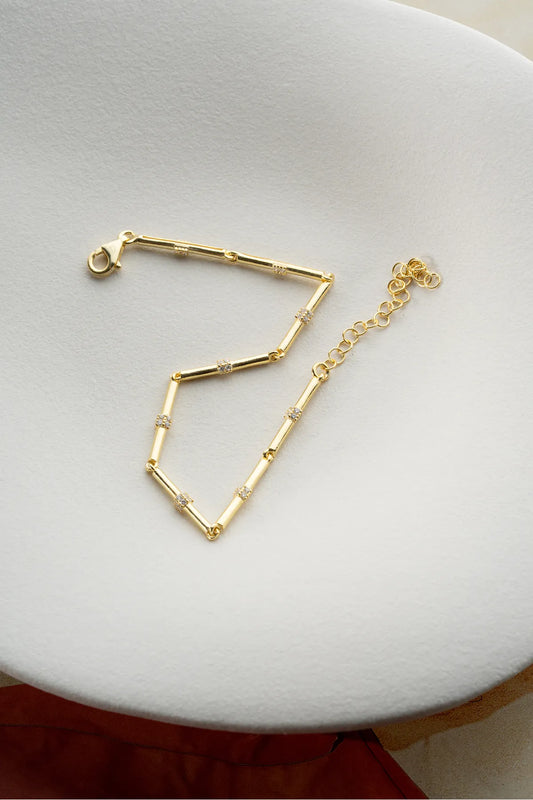 925 Ayar Gümüş Gold Trend Bileklik