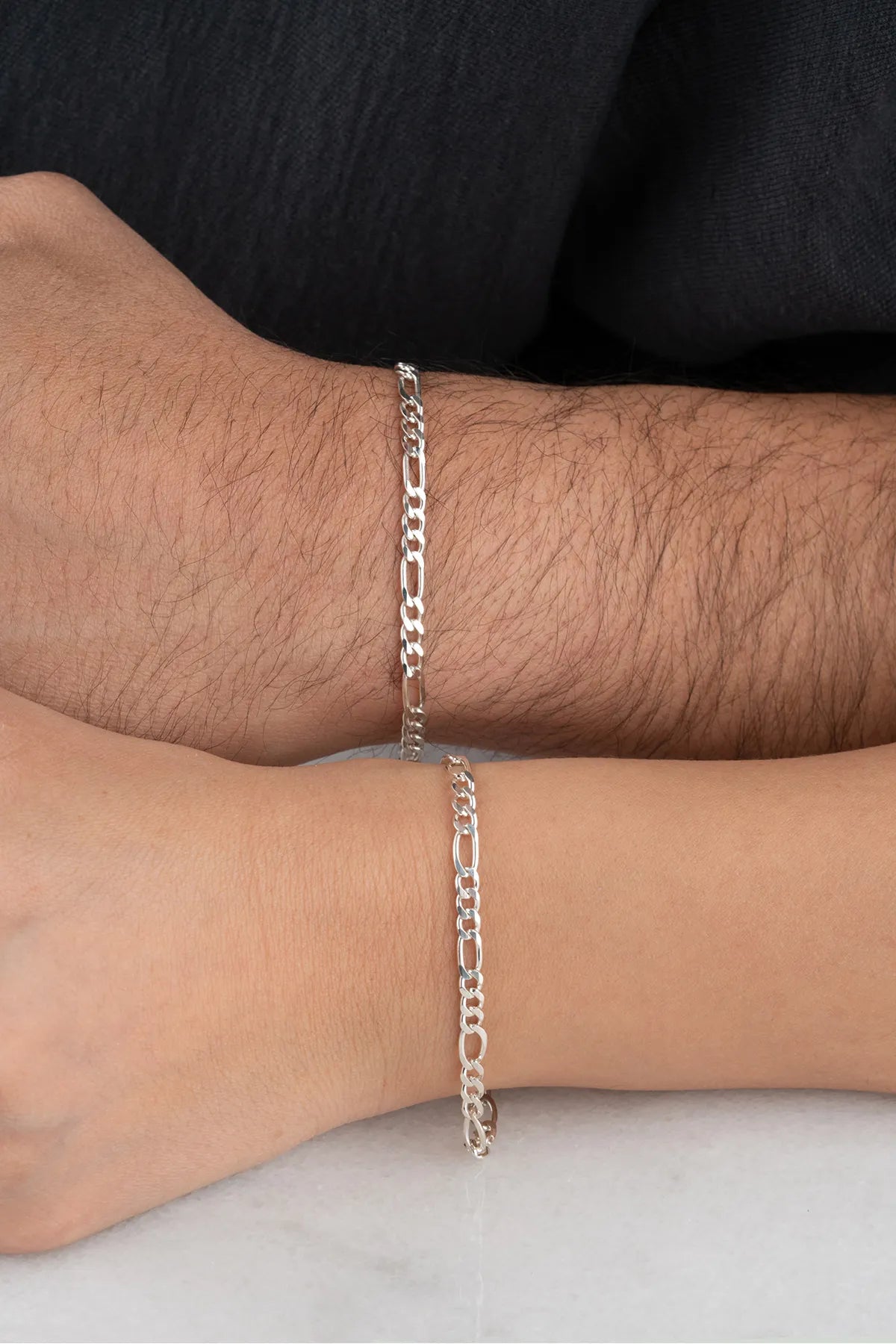 925 Ayar Gümüş Kişiye Özel Harfli Çift Bileklik