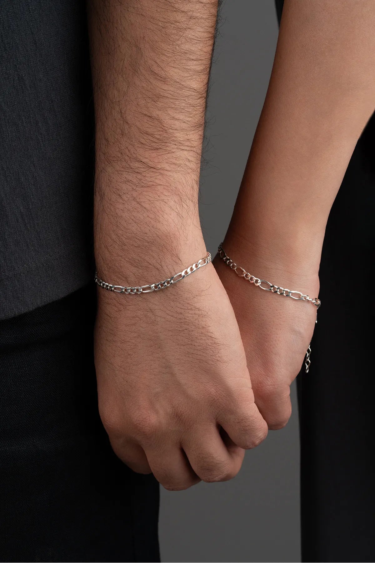 925 Ayar Gümüş Kişiye Özel Harfli Çift Bileklik