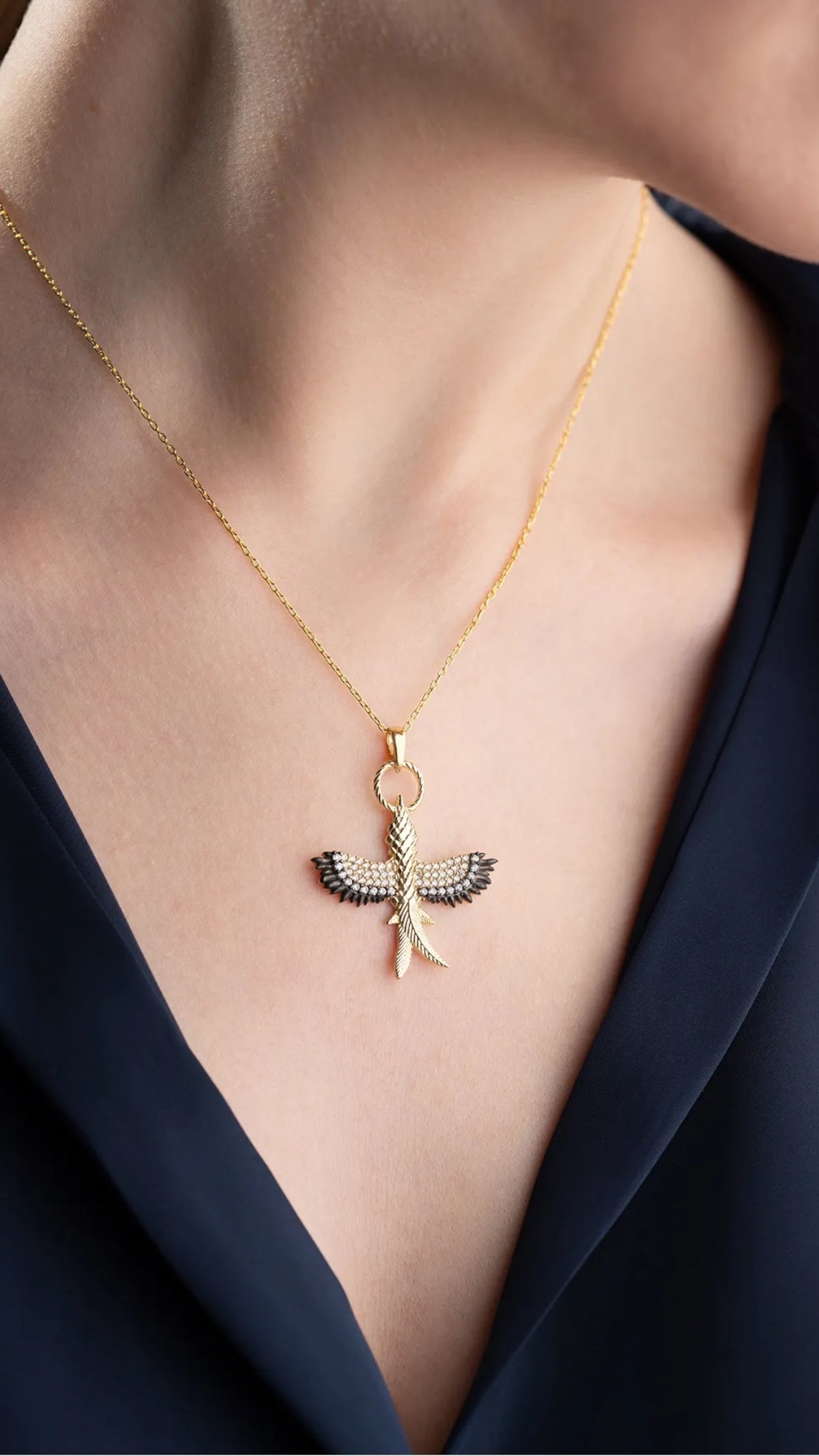 925er Silber Phönix Gold Kette