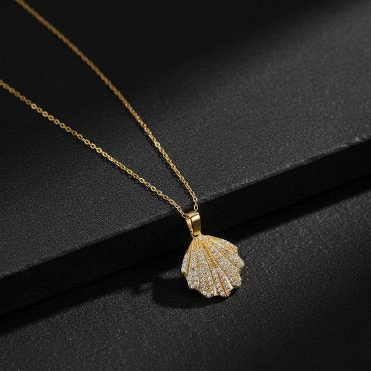 925er Silber Personalisierte Muschel-Kette