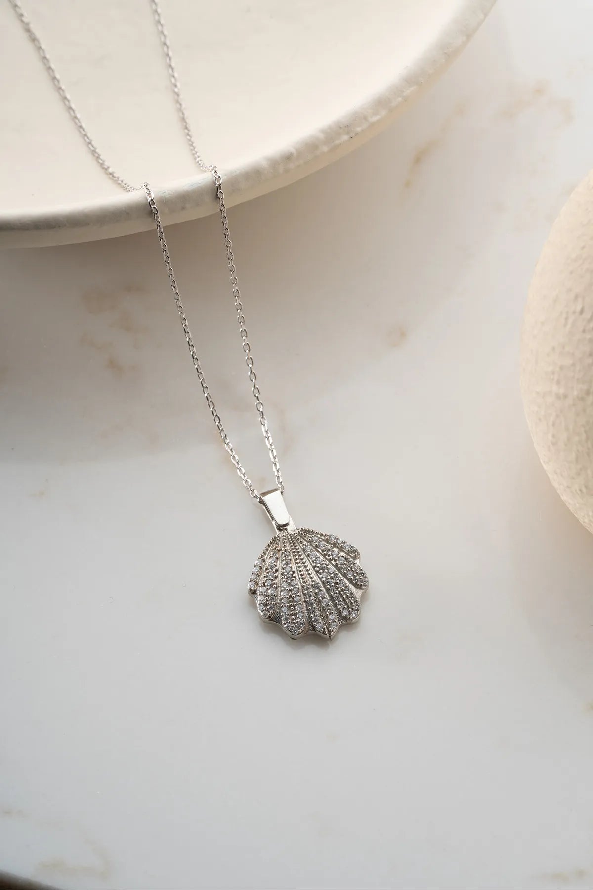 925 Sterling Silver Personalized Sea Shell Necklace