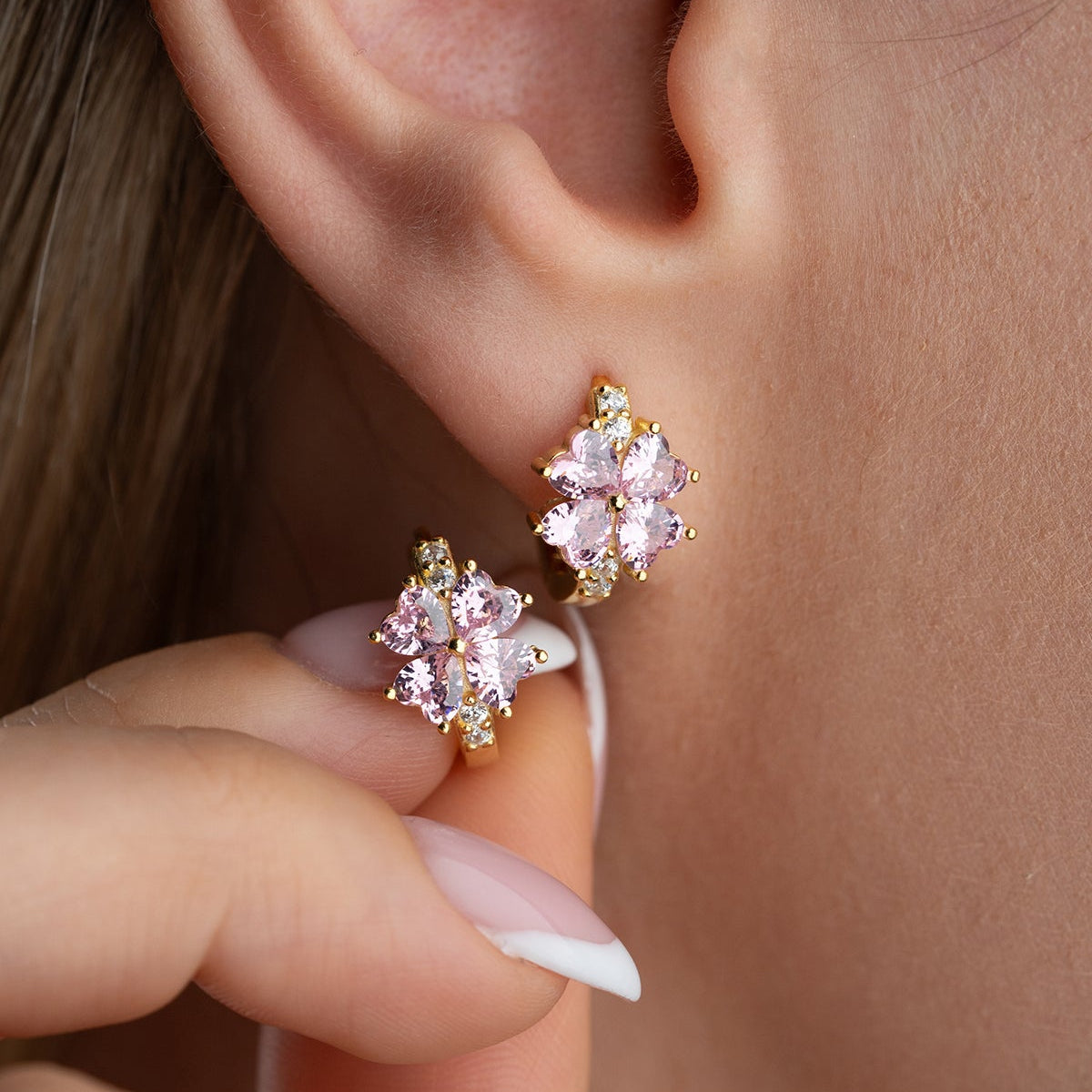 Pink Clover Ohrringe