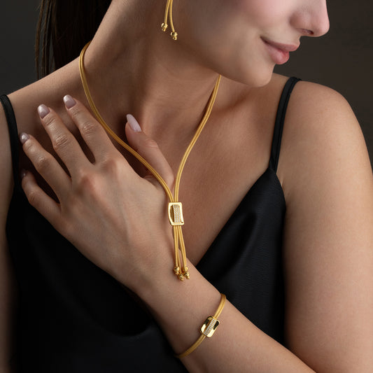 Elegant Loop 925 Ayar Gümüş Ayarlanabilir Takı Seti