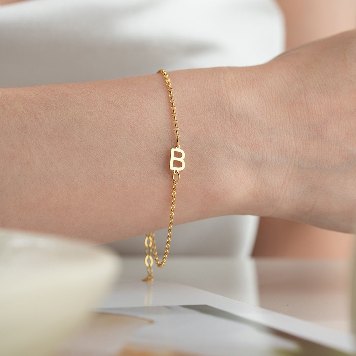 Initial Bracelet – 925 Silver