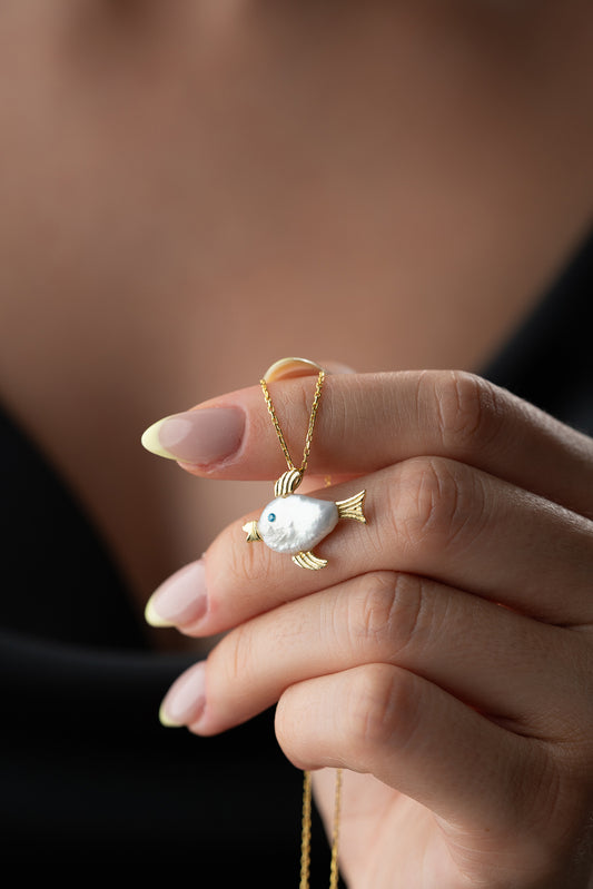 Marbliss Fisch Halskette