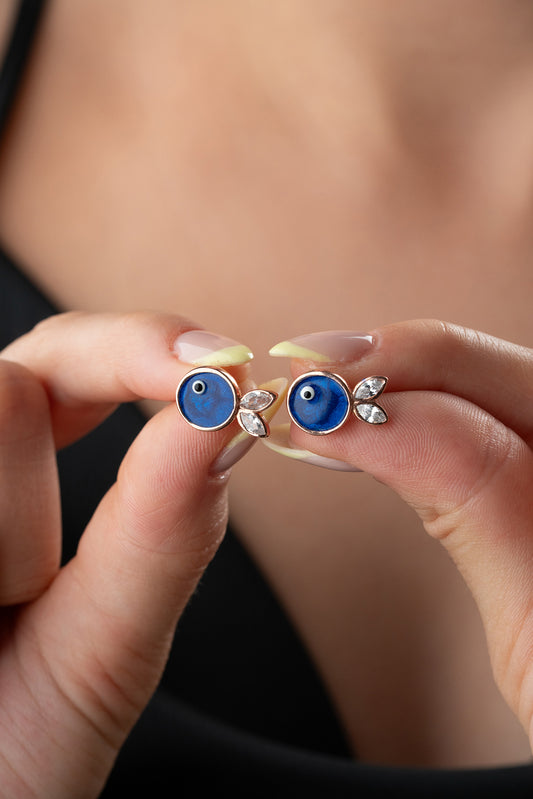 Marbliss Nachtblau Ohrringe