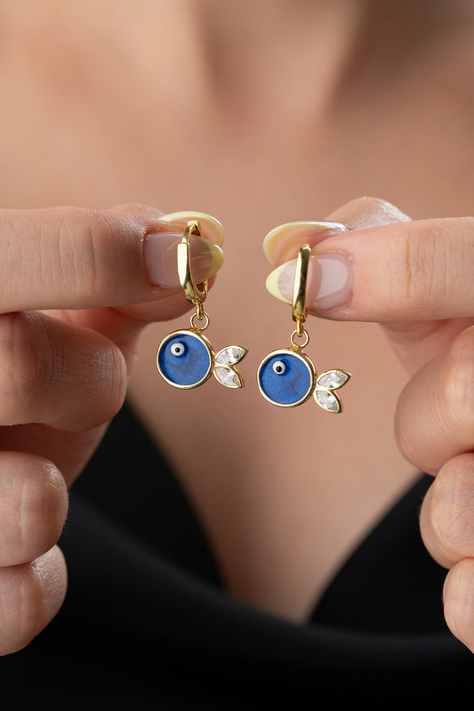 Marbliss Nachtblau Hängeohrringe