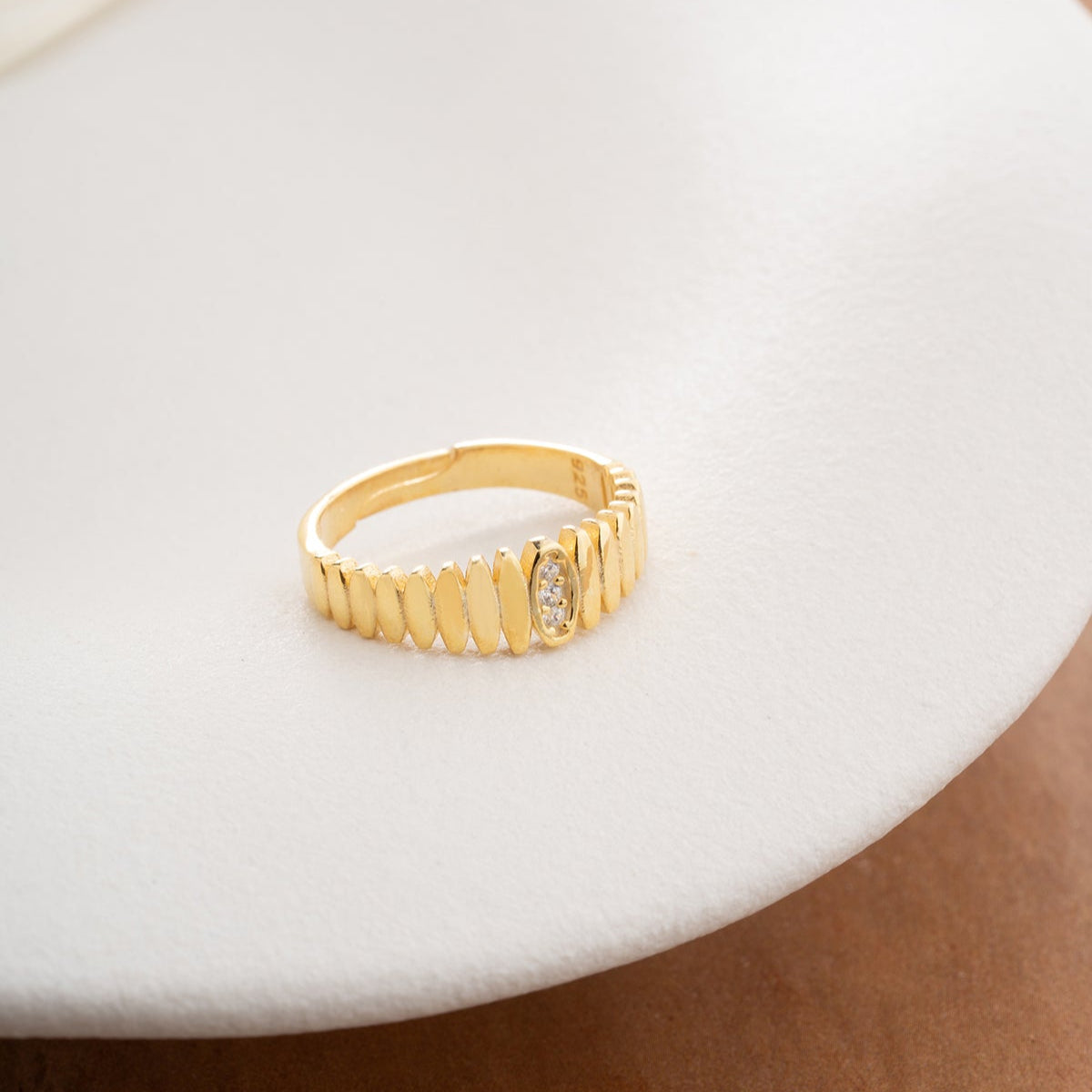 Eleganter Ring mit Stein – 925 Silber