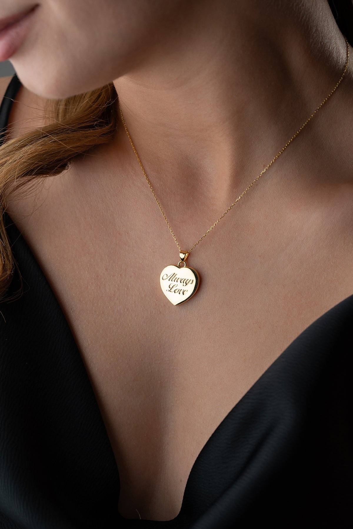 Kalp Locket Kişiye Özel İsim Yazılabilir Gümüş Kolye