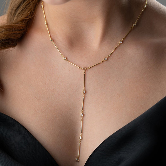 Liera Y Necklace - 925 Sterling Silver - Elegant Design