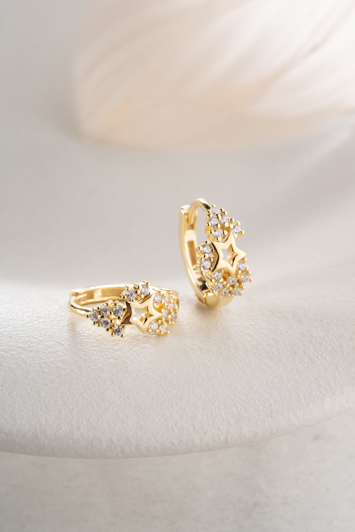 Star Earrings with Zirconia | 925 Sterling Silver