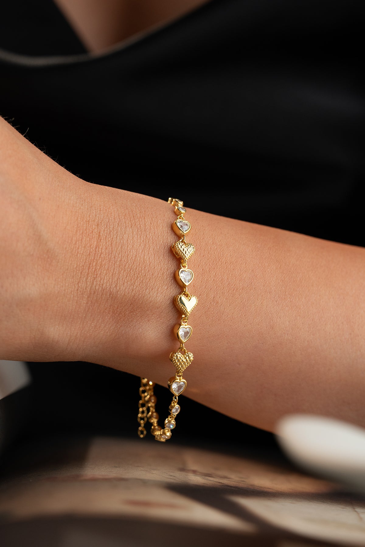 Love Heart Stone Bracelet