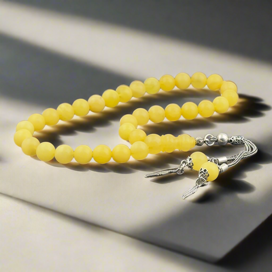 Certified drop amber rosary 8mm