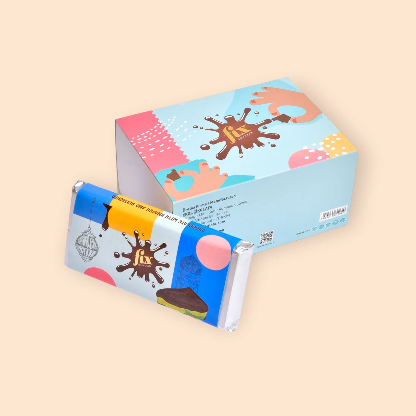 Fix Chocolate Fıstıklı Kadayıflı Dubai Çikolatası 200 GR