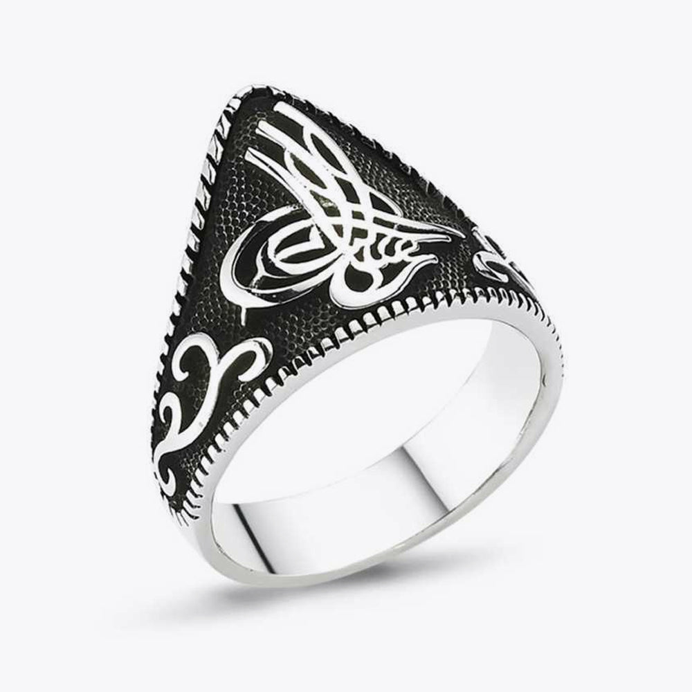 Osmanlı Tuğralı Erkek Gümüş Yüzük