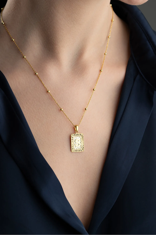 Personalisierte Buchstaben-Halskette – 925er Silber