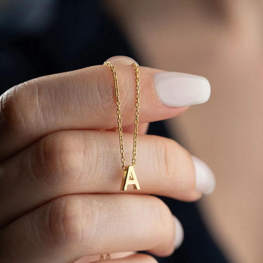 Minimalistische Buchstaben-Halskette – 925er Silber