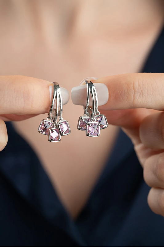 Pembe Rüya Küpe – 925 Ayar Gümüş