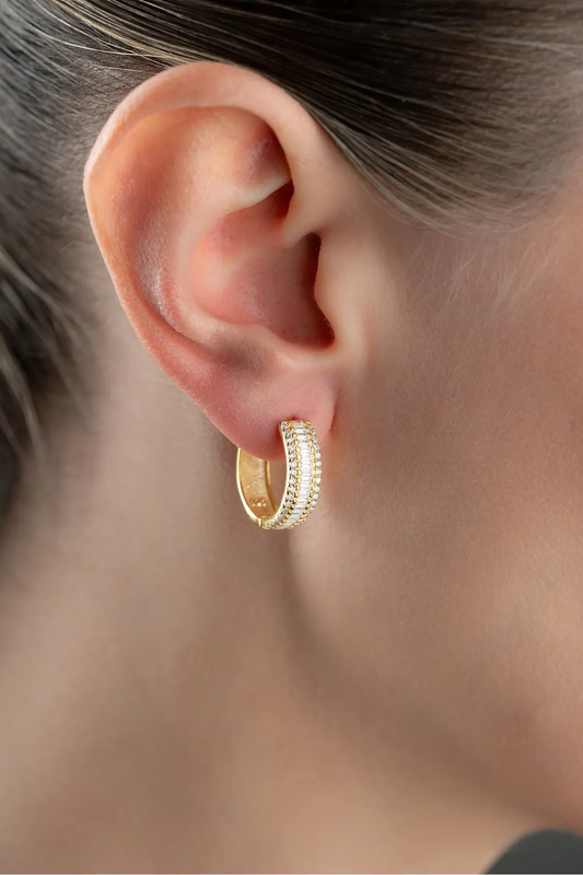 925 Ayar Gümüş Baget Küpe