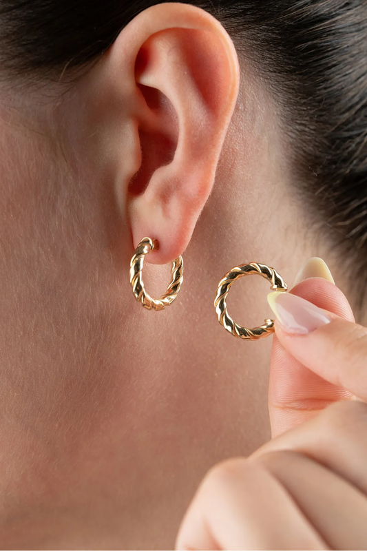 Gedrehte Creolen Ohrringe