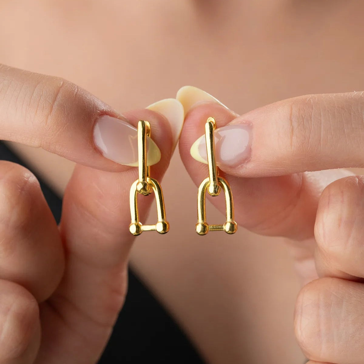 Geometric Dangle Earrings – 925 Sterling Silver
