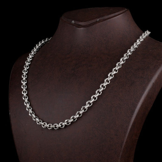 925 Sterling Silver Handcrafted Doch Chain Necklace