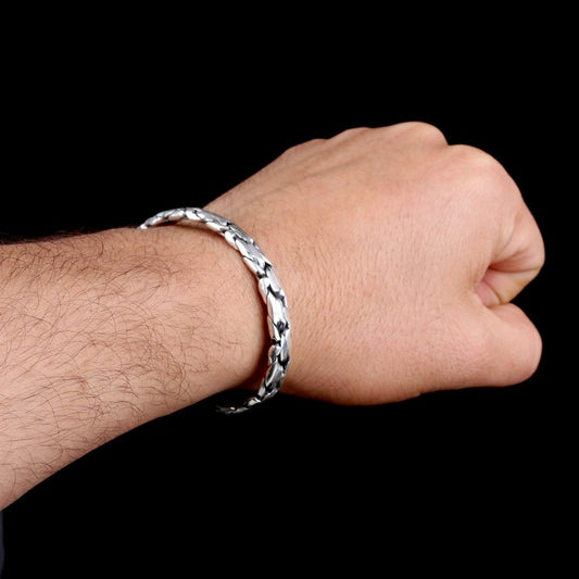 Bracelet pour hommes en argent sterling roi 925