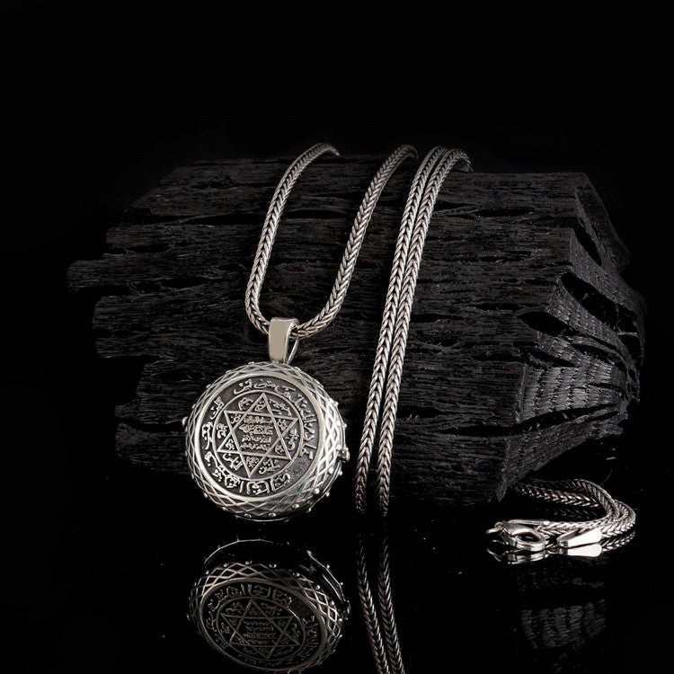 Siegel Salomos 925 Sterling Silber Halskette