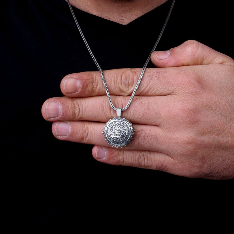 Siegel Salomos 925 Sterling Silber Halskette