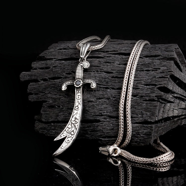 Zülfikar Anhänger – 925er Silber Kette