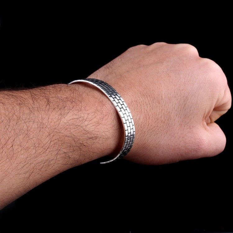 925 Sterling Silver Bangle Bracelet (9 mm)
