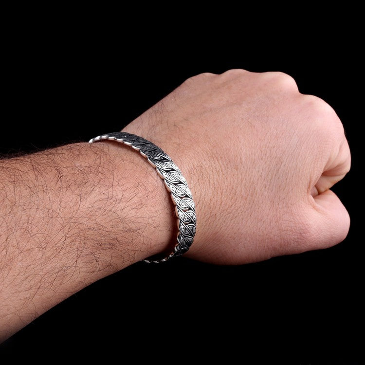 925 Ayar Gümüş Kelepçe Bileklik (10mm)
