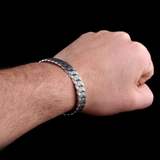 925 Sterling Silver Cuff Bracelet (10mm)