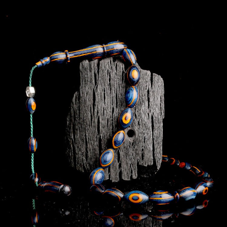 Barrel-Cut Camphor Wood Model Prayer Beads