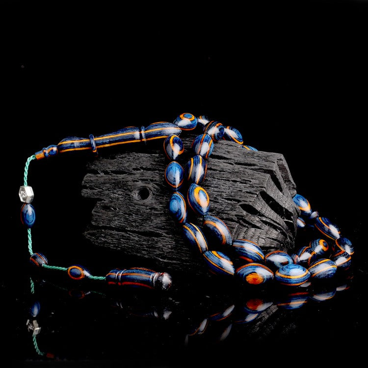 Barrel-Cut Camphor Wood Model Prayer Beads