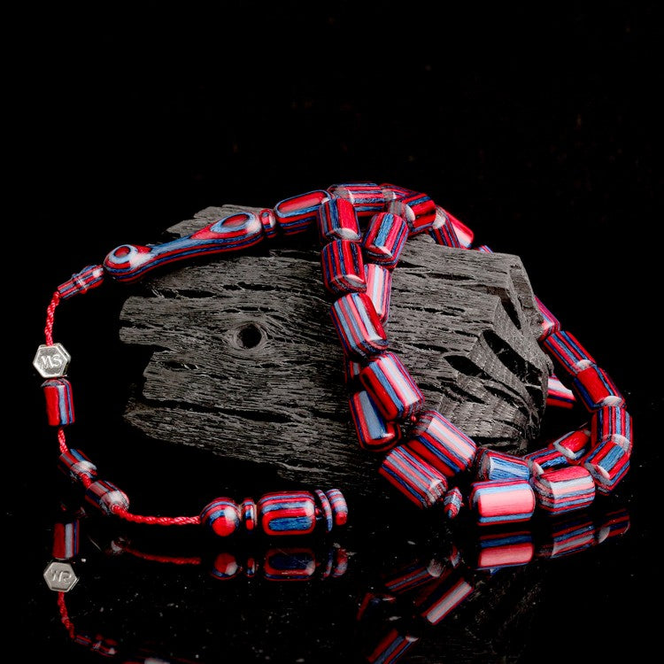 Capsule-Cut Camphor Wood Model Prayer Beads