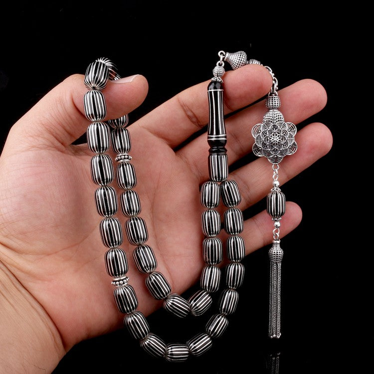 Efe Tesbih – 925er Silber mit Oltu-Stein aus Erzurum