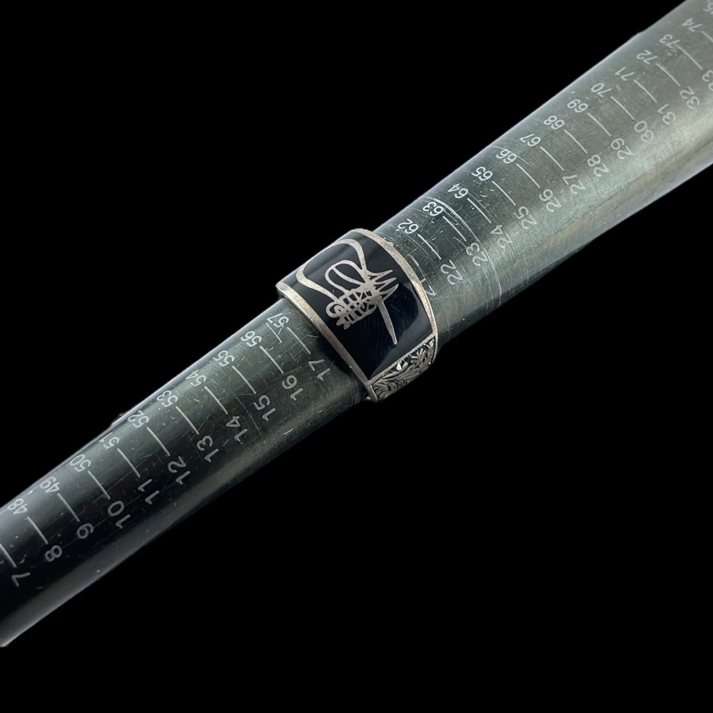 925 Ayar Gumus Tugra Yuzuk