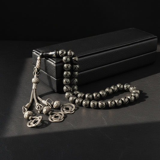 Black Fire Amber Rosary – Kazaziye with Tassels