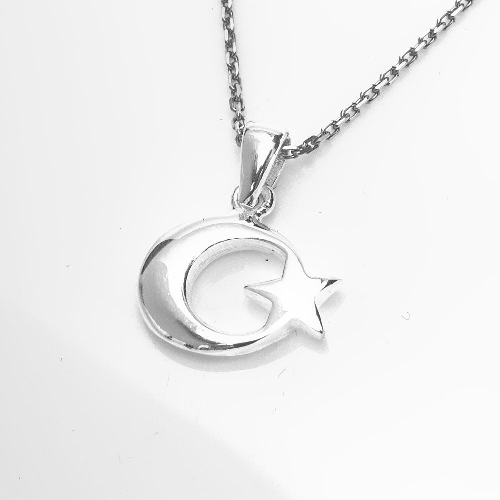 Ay Yildiz 925 Collier en argent sterling