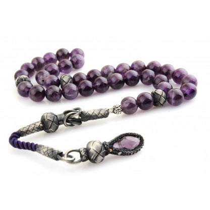 Amethyst Stone 1000 Setting Kazaz Tassel Rosaire