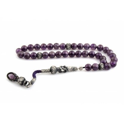 Amethyst Stone 1000 Setting Kazaz Tassel Rosaire